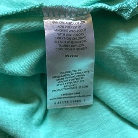 Dip T-shirt 5T Mint Green Short Sleeve Graphic Print Text - Picture 3 of 5